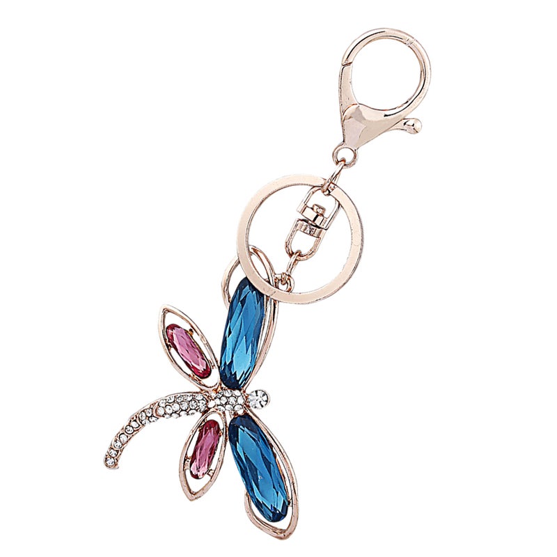 Fashion Dragonfly Car Key Chain Pendant Korean Edition Set - Image 3