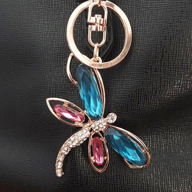 Fashion Dragonfly Car Key Chain Pendant Korean Edition Set - Image 4