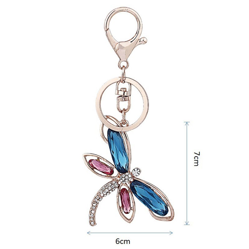 Fashion Dragonfly Car Key Chain Pendant Korean Edition Set - Image 2