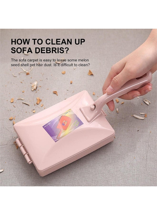 Altheqa 1pc Handheld Carpet Sweeper Handheld Home Cleaning Brushes - Double-Roller Carpet Table Brush Household Tool Crumb Dirt Cleaner For Tablecloth, Floor, Sofa - Image 4