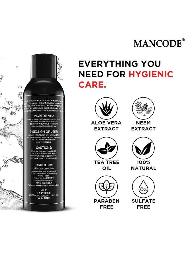 Mancode Intimate Wash For Men100Ml Personal Intimate Hygiene ; Prevents Itching ; Irritation & Dryness Caused By Sweating (Pack Of 1)