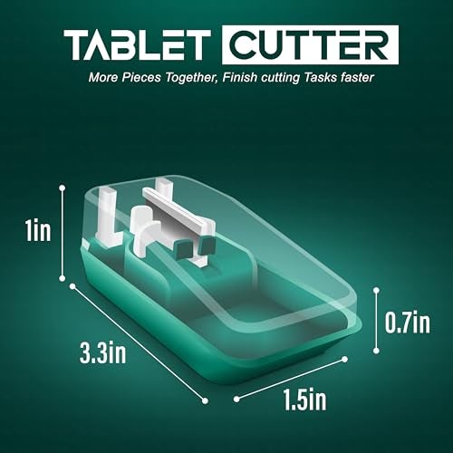 OTICA Best Pill Cutter and Splitter Daily Usage, Safely Cut Pills and Vitamins Tablets, Pill Cutter For Precise Separation, Stainless Steel Blade, Travel Sized (Green, 2 Unit) - Image 3
