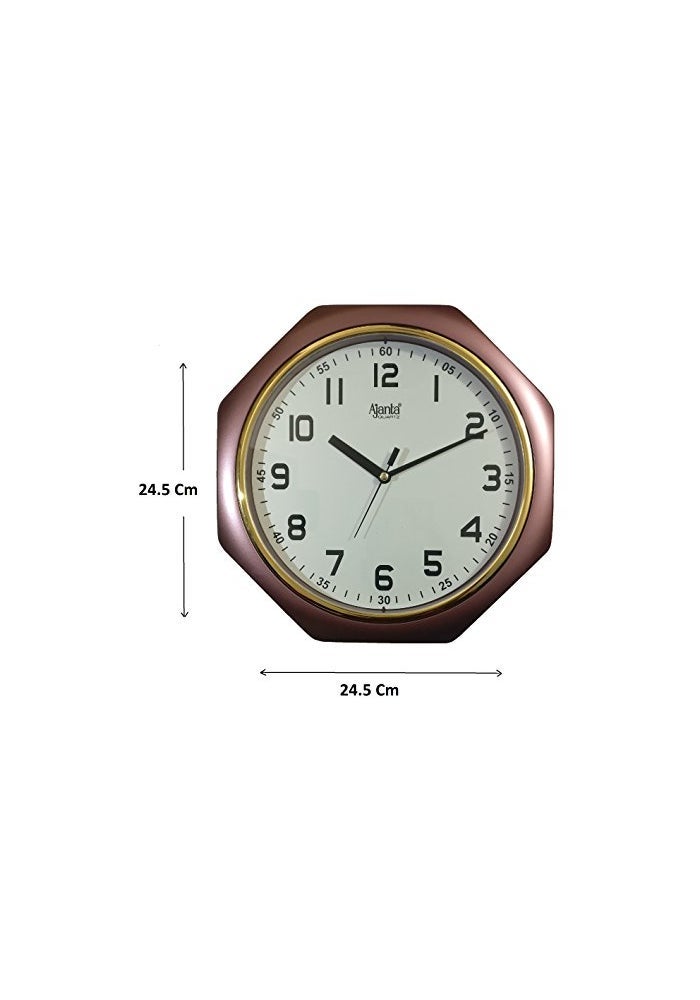 Ajanta Plastic Analog Wall Clock – 25cm x 25cm – Compact Square Design with Brown Frame – Silent Quartz Movement – Ideal for Home, Office & Kitchen (Model 1217) - Image 3