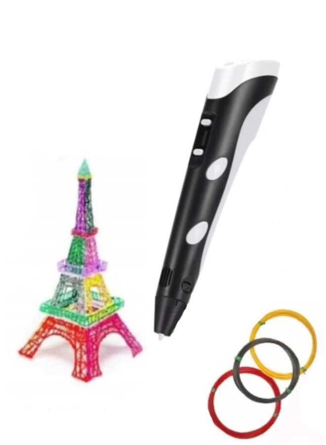 MANAM TRADING Image Create Print Upgraded 3D Pen Black Smart Intelligent Drawing doodler 3D Pen for Teens Adults Creators - Image 1