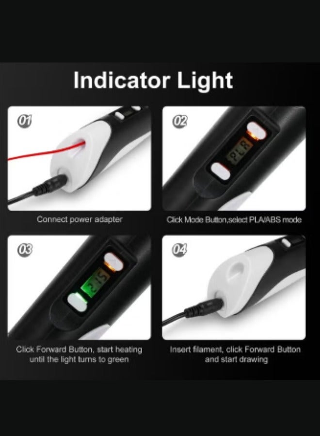 MANAM TRADING Image Create Print Upgraded 3D Pen Black Smart Intelligent Drawing doodler 3D Pen for Teens Adults Creators - Image 4