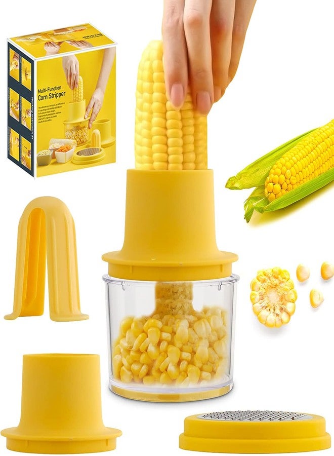 Chooseyo Corn Cob Stripper, Corn Peeler from Corn on the Cob, Quick Corn Kernel Cutter Tool, with Bowl & Safety Handle - Image 1