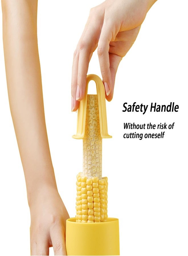 Chooseyo Corn Cob Stripper, Corn Peeler from Corn on the Cob, Quick Corn Kernel Cutter Tool, with Bowl & Safety Handle - Image 3