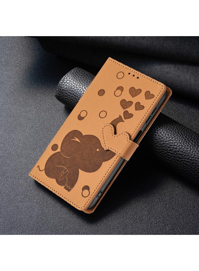 اس-توب جراب لهاتف Samsung Galaxy A33 5G، جراب جلدي منقوش عليه رسمة فيل كرتوني - Image 2