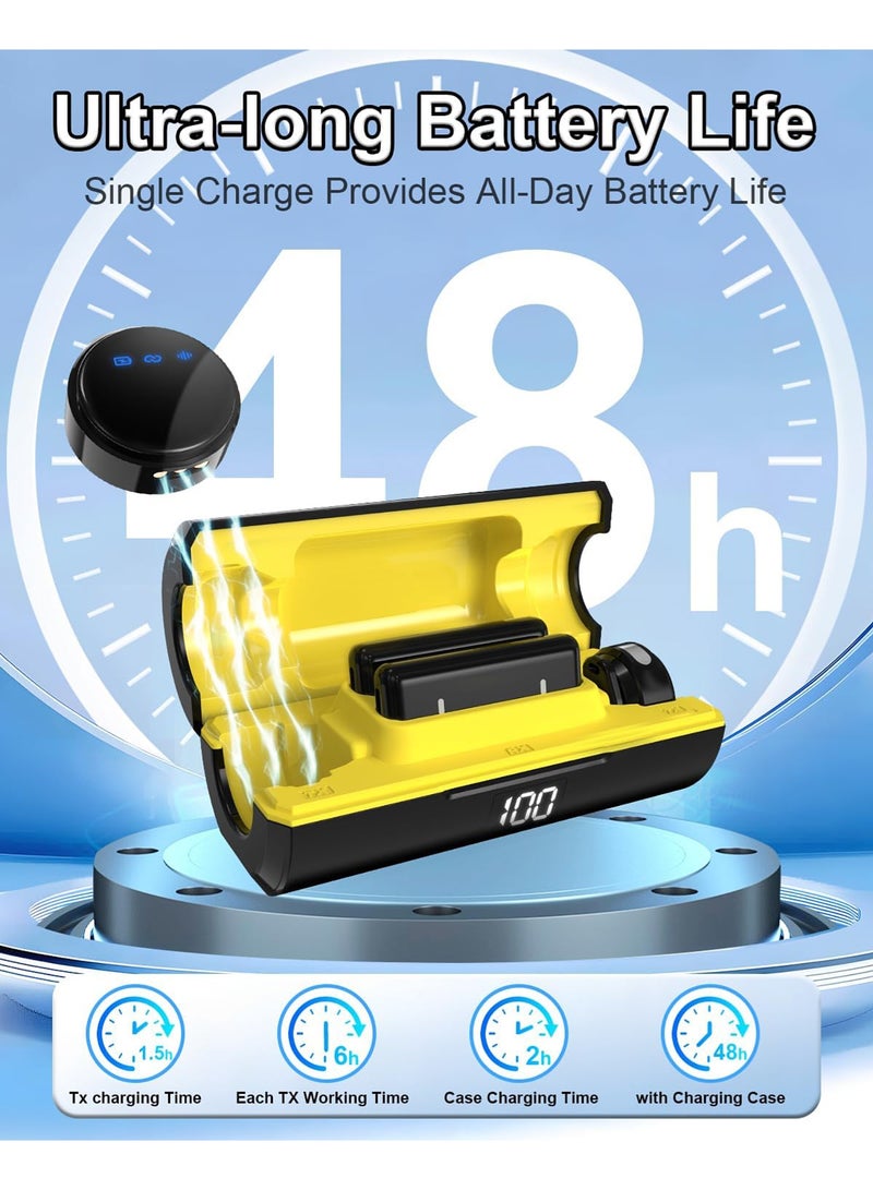 Mi VAZA Wireless Lavalier Microphone - Mini Portable Microphone Set with Charging Case, Magnetic Clip - Hi-Fi Sound - One-click Noise Reduction - 30M Range - For Video Recording, Vlog, TikTok - For Android, iPhone, Windows, Mobile Phone, Computer, Camera,  Tablet, Laptop - Image 2