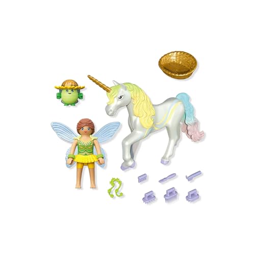 Playmobil بلايموبيل - يونيكورن قوس قزح الزهرة مع الجنية - Image 3