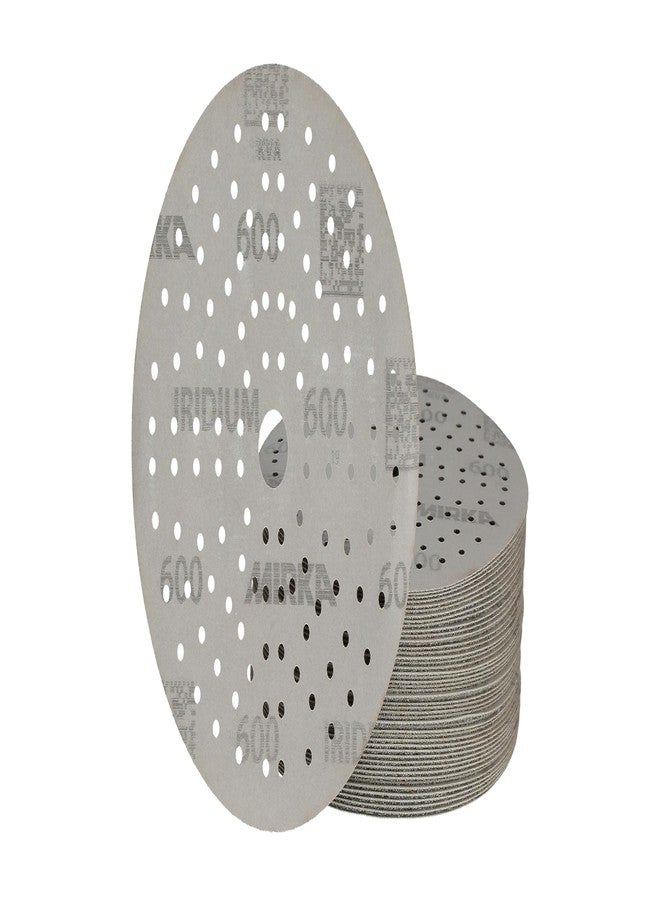 Mirka Iridium Premium Sandpaper Ø 6-Inch Hook & Loop, Grit 600, 50 pcs/for Sanding of Paint, Putty, Primer, Wood, Steel, Mineral Materials, Plastic. - Image 3