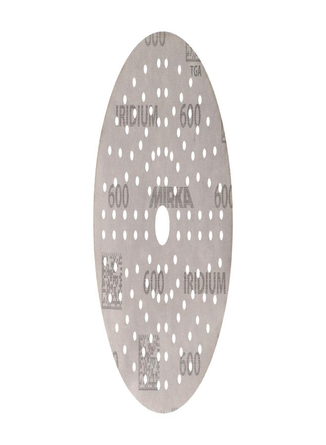 Mirka Iridium Premium Sandpaper Ø 6-Inch Hook & Loop, Grit 600, 50 pcs/for Sanding of Paint, Putty, Primer, Wood, Steel, Mineral Materials, Plastic. - Image 4