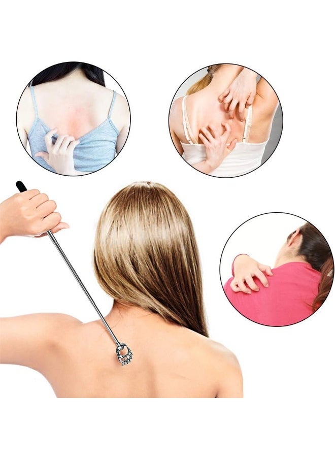 HOFASON (Black) Back ScratcherBear Claw Telescopic Back Massager Tool With Soft Rubber HandlesExtendable Telescope Backscratcher Eliminating Back Itching For Both Human And Pets (Black)  - Image 4