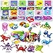 BAOXUE 24 Packs Valentines Day Cards for Kids School Animal Building Block Set Valentines Day Gifts for Kids Classroom Bulk Class Valentine Exchange Cards for Boys Girls - Image 2