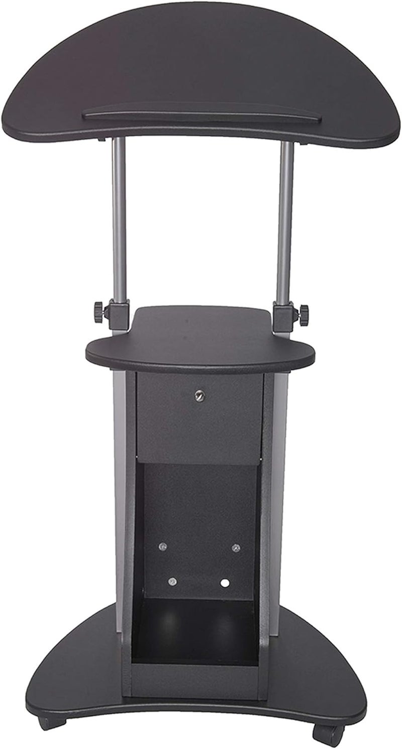 Techni Mobili Sit-to-Stand Mobile Medical Laptop Computer Cart, Black, Adjustable Height, B005 - Image 4