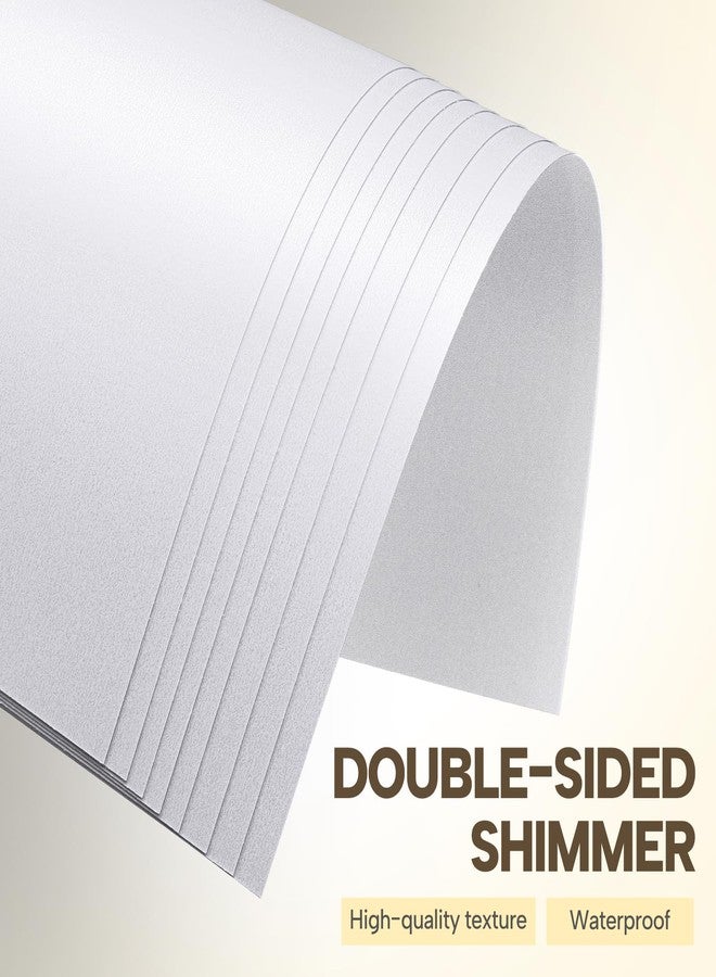 Bupete 100 Sheets White Shimmer Cardstock Paper 8.5x11, 80lb Certificate Paper - Image 3