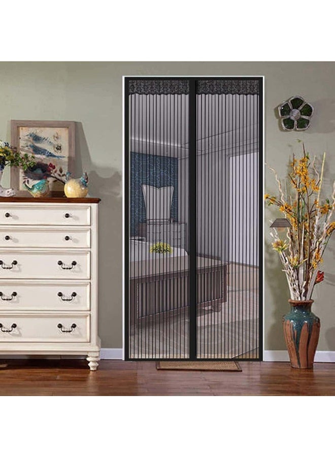 Anmi Fly Screen Door, Anti Mosquito Bug Magnetic Door Screen Mesh with Powerful Magnets and Full Frame Magic Tape, Anti Mosquito Mesh for Bedroom/Balcony/Kitchen, No Drilling, Washable Mesh (110x210cm) - Image 5