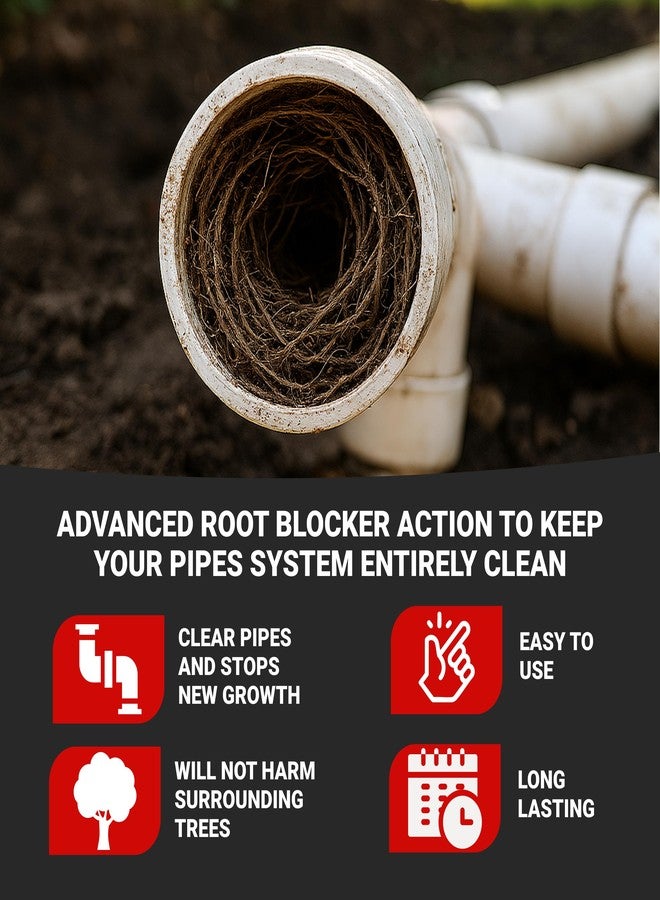 Roebic FRK Foaming Tree Root Killer, Chemical Septic System, Drain Field and Sewer Line Pipe Clog Remover and Root Destroyer, Safe for Bathroom Toilet, White Granules, 1 lb (Pack of 3) - Image 5