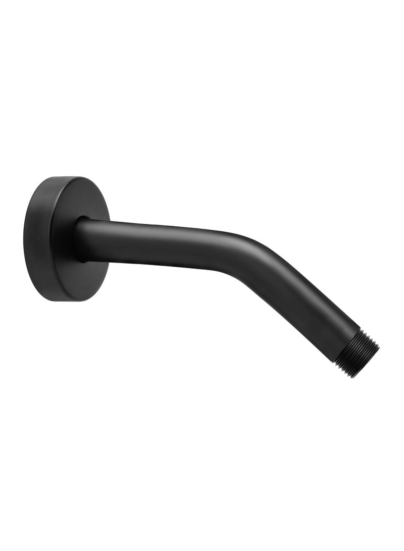 304 Stainless Steel Shower Arm with Flange and Teflon Tape, 8-Inch Matte Black Extension Pipe for Wall-Mounted Fixed and Handheld Showerheads - Rust-Free Design - Image 1