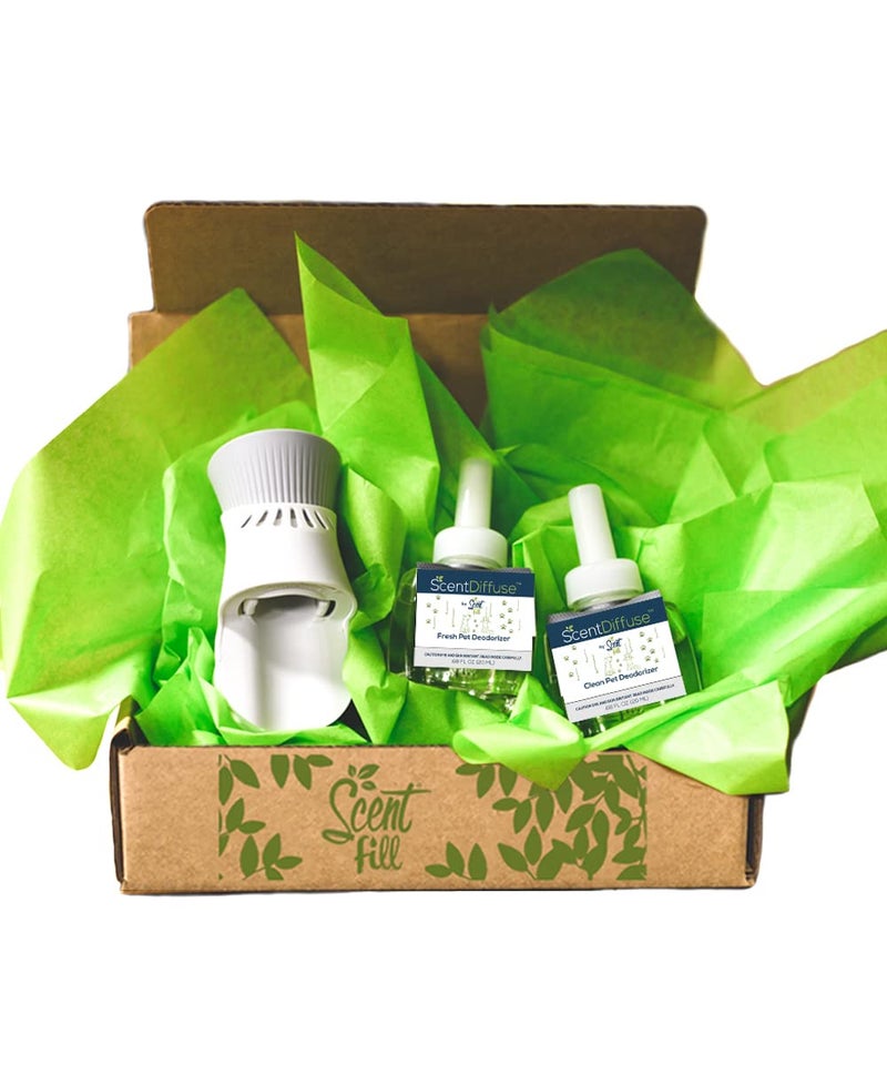 Scent Fill ScentDiffuse Pet Odor Deodorizing Air Freshener Starter Kit, 2 Refills + Diffuser - Image 4
