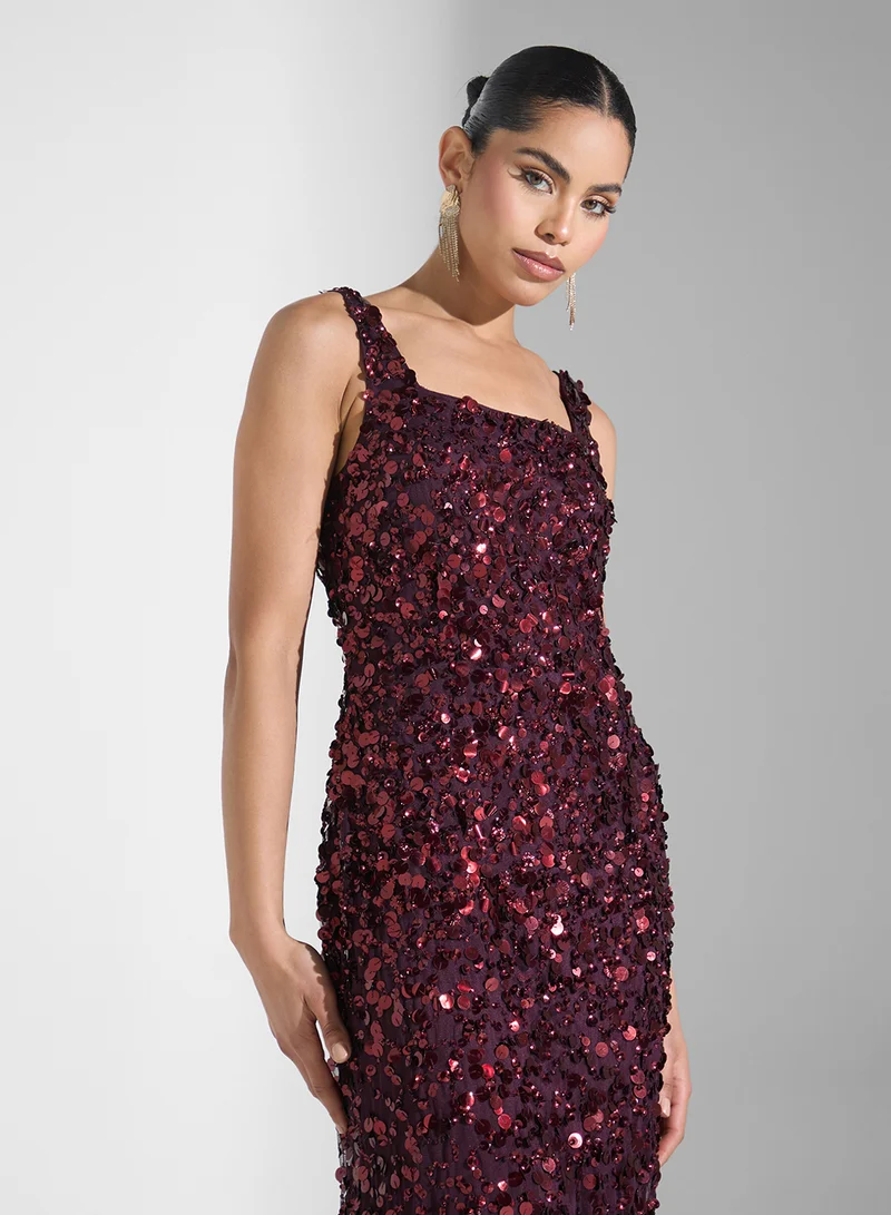 Namshi x Sequin Column Dress