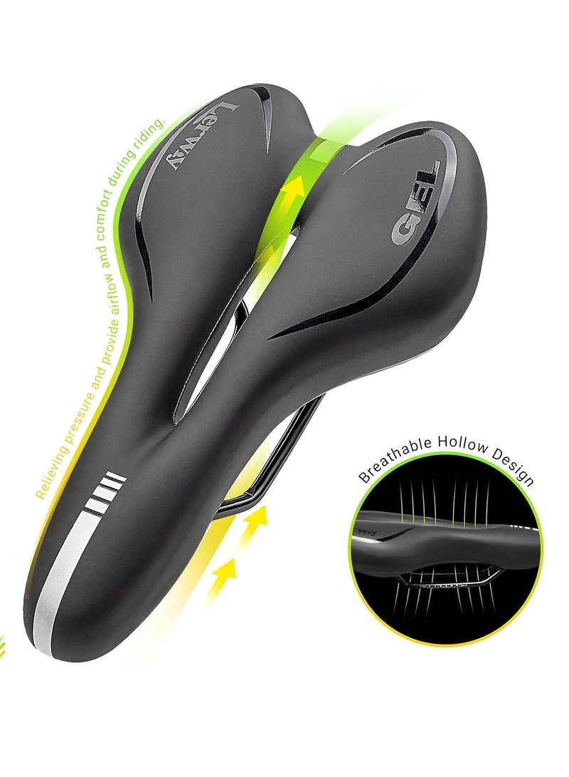 INKBIRD Bike Seat Cushion Comfortable Gel Bicycle Seat Waterproof Padded Mountain Bike Saddle with Soft Memory Foam, Durable Rain Cover, Easy Installation, Perfect for Road, MTB & BMX Cycling for Men & Women  - Image 3