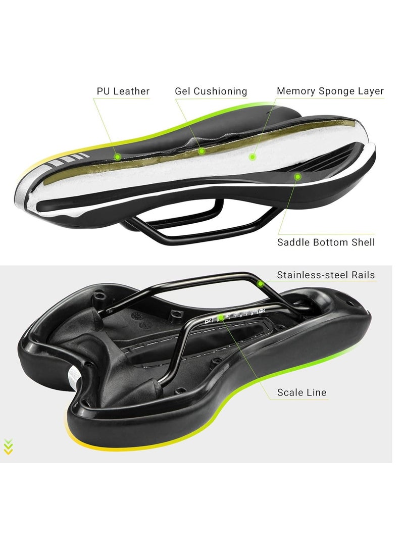 INKBIRD Bike Seat Cushion Comfortable Gel Bicycle Seat Waterproof Padded Mountain Bike Saddle with Soft Memory Foam, Durable Rain Cover, Easy Installation, Perfect for Road, MTB & BMX Cycling for Men & Women  - Image 5