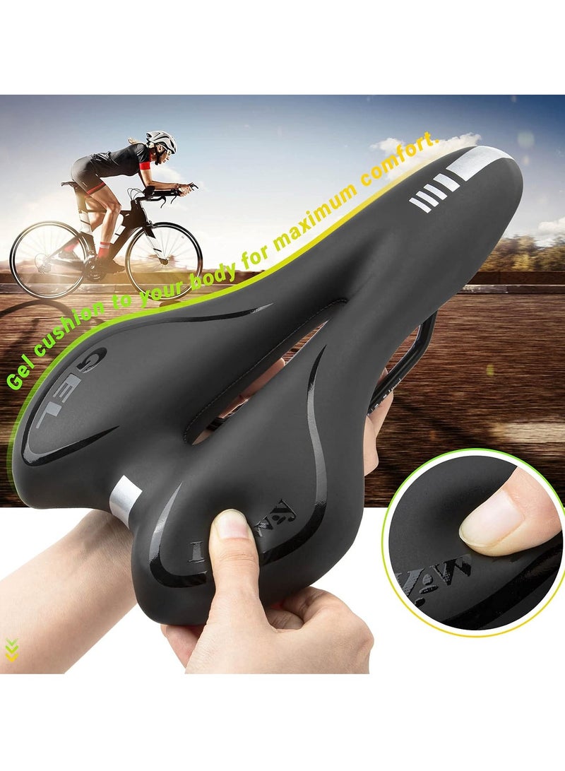 INKBIRD Bike Seat Cushion Comfortable Gel Bicycle Seat Waterproof Padded Mountain Bike Saddle with Soft Memory Foam, Durable Rain Cover, Easy Installation, Perfect for Road, MTB & BMX Cycling for Men & Women  - Image 2