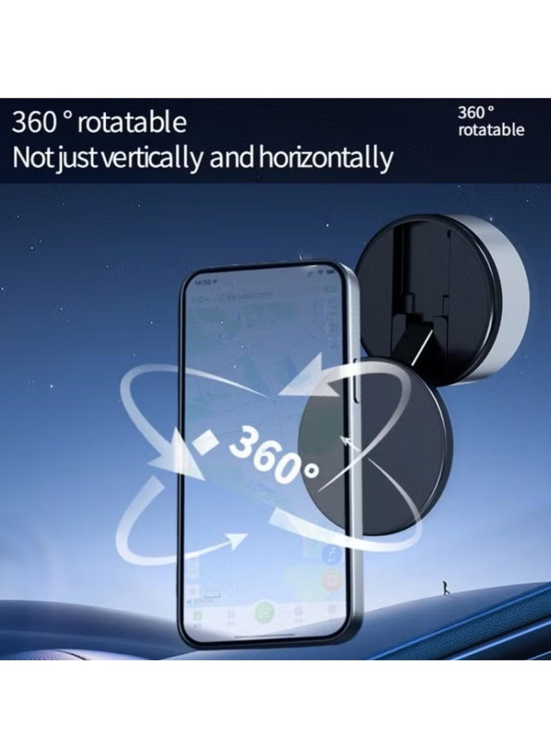 Generic - X10Q Vacuum Adsorption Car Dashboard Mounting Bracket Center Console Navigation Holder, Universal 360° Rotating Phone Mount for GPS, Smartphones, and Tablets Anti-Slip, Easy Installation - Image 1