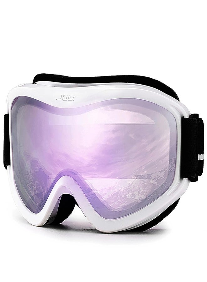 JULI Eyewear JULI Snowboard & Ski Goggles - Premium Snow Goggles（Arctic White/Purple Sapphire） - Image 1