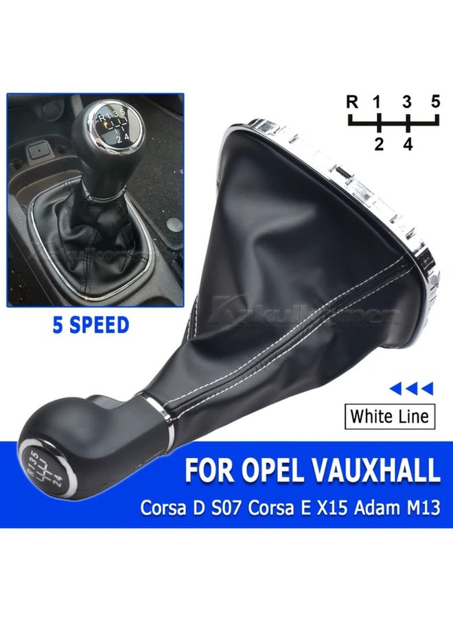 مقبض ناقل الحركة اليدوي ذو 6 سرعات لسيارة Opel Corsa D S07، من مادة ABS باللون الأسود مع أضواء مؤشرة - Image 4