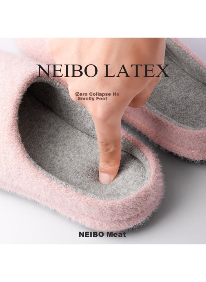 Neibo Latex Cotton Slippers For Men And Women, Winter Indoor Home Shoes, Large Size, Non-slip, Odor-resistant, Rubber Soft Sole, Wool Yellow, Size 36 - Image 5