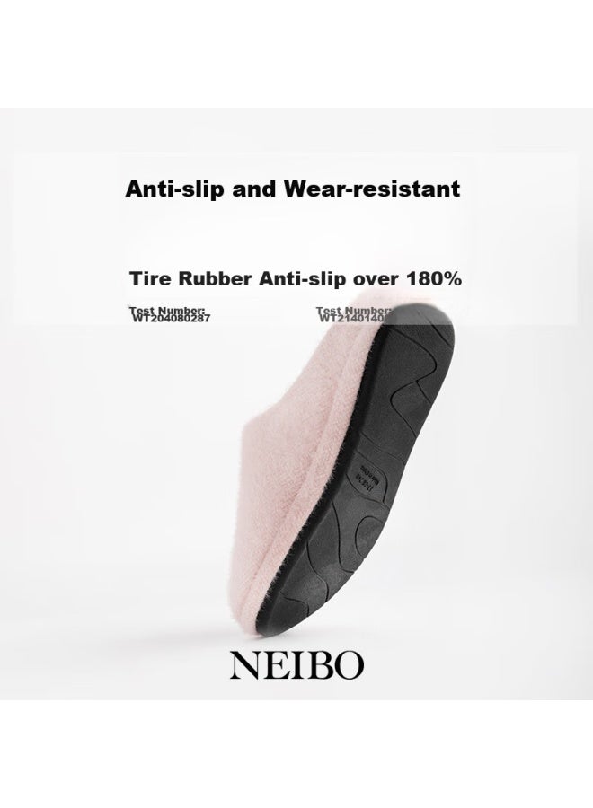 Neibo Latex Cotton Slippers For Men And Women, Winter Indoor Home Shoes, Large Size, Non-slip, Odor-resistant, Rubber Soft Sole, Wool Yellow, Size 36 - Image 4