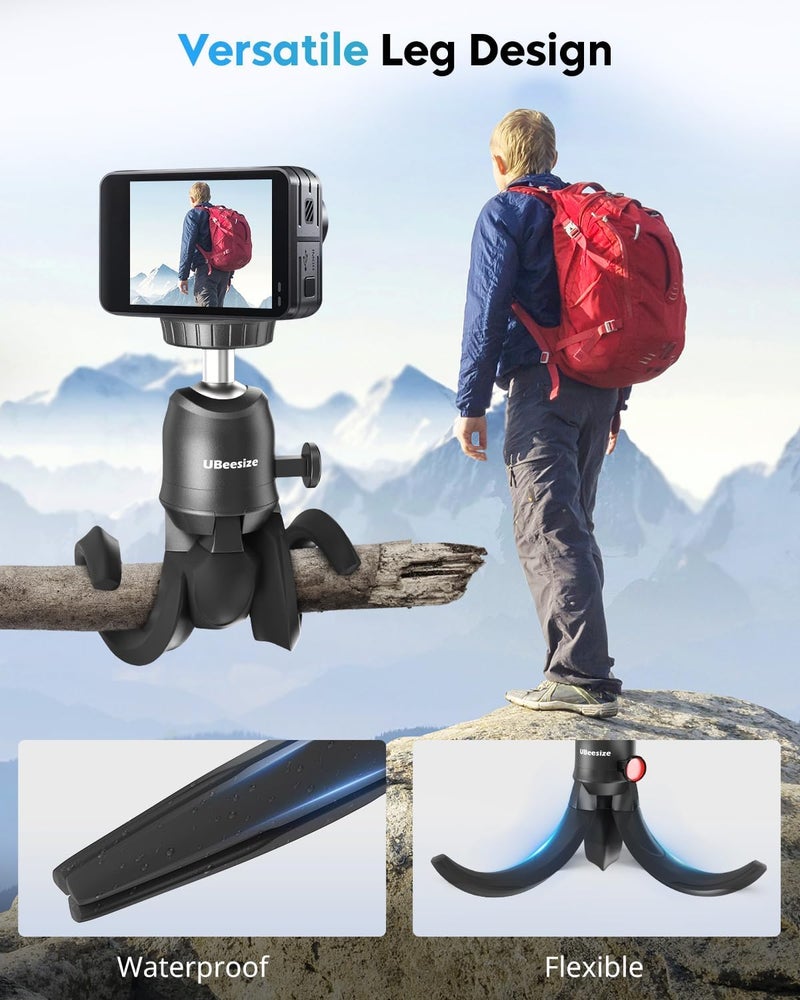 UBeesize Flexible Tripod for iPhone and Samsung with Remote and Phone Holder, Ideal for Video Recording, Vlogging, and Selfies, Compatible with Canon and Sony Cameras - Image 4