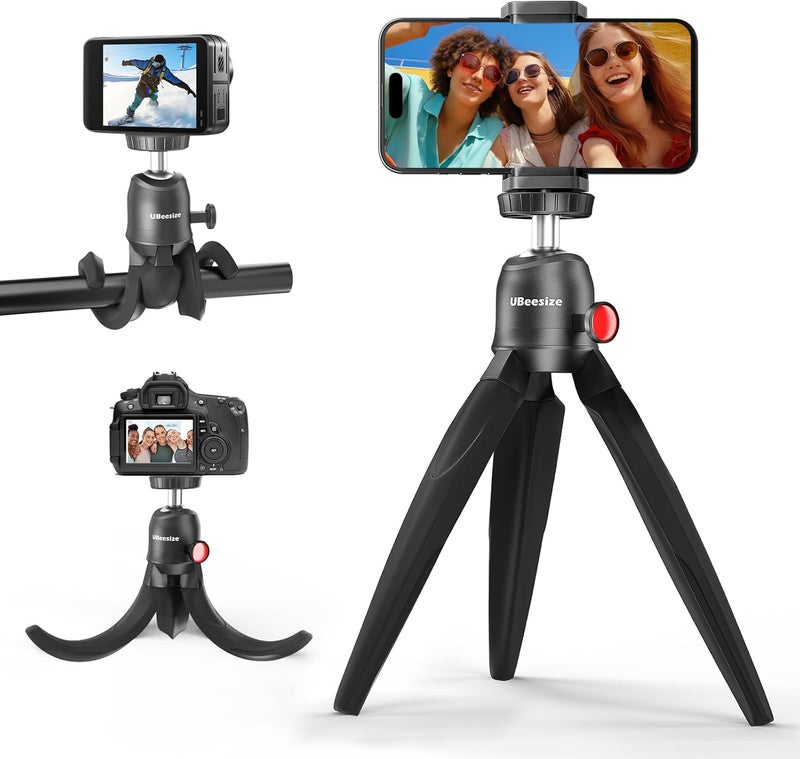 UBeesize Flexible Tripod for iPhone and Samsung with Remote and Phone Holder, Ideal for Video Recording, Vlogging, and Selfies, Compatible with Canon and Sony Cameras - Image 1