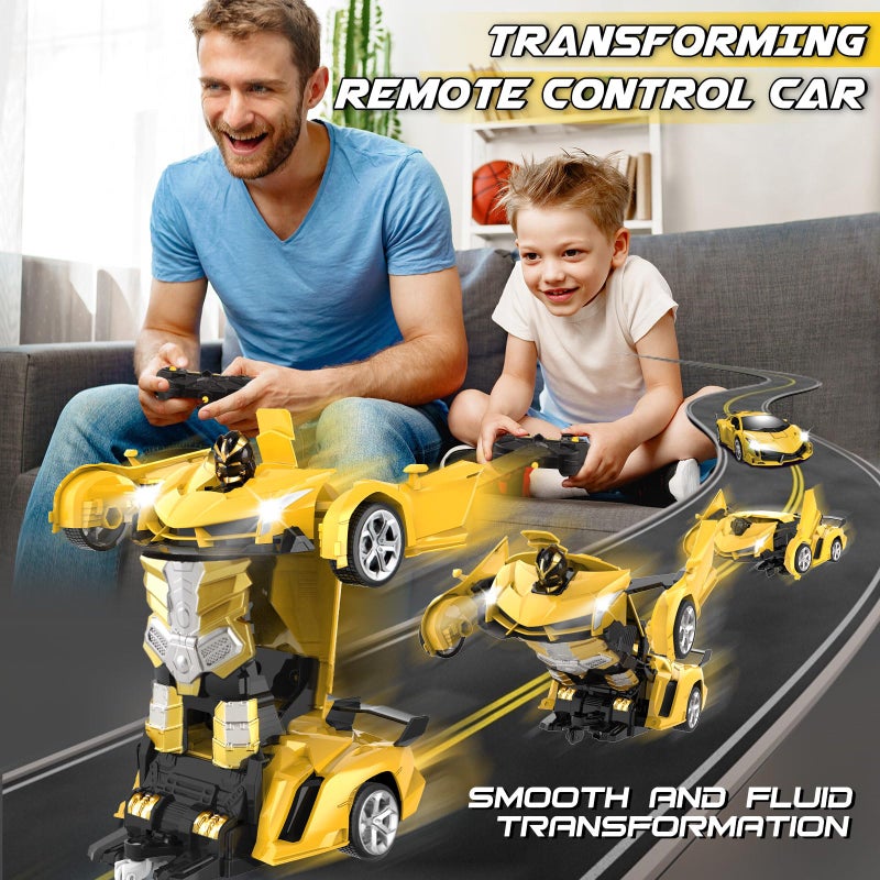YOTOY Remote Control Car Toys  Transform RC Cars for Kids One Button Transformation 360 Degree Rotating Drifting 24Ghz  118 Scale Gift for Kids Age 4 5 6 Years Old Boys and Girls - Image 3