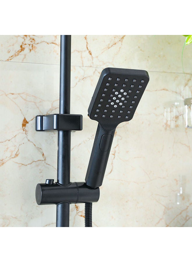 milano Tina Rain Shower Complete Set Square, Brass Rain Shower for Toilets, Bathroom, Lavatory L 75.5 x W 34 x H 72 cm Black - Image 4