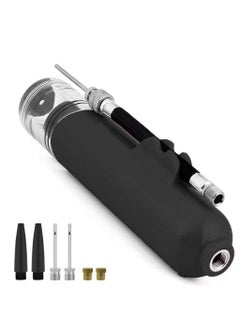 Ball Pump, Dual Action Inflate Air Pump with 3 Needles and 2 Nozzles for Soccer Ball, Basketball, Volleyball, Balloons, Bikes