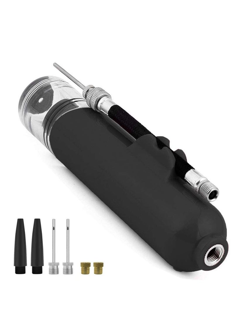 SYOSI Ball Pump, Dual Action Inflate Air Pump with 3 Needles and 2 Nozzles for Soccer Ball, Basketball, Volleyball, Balloons, Bikes  - Image 1