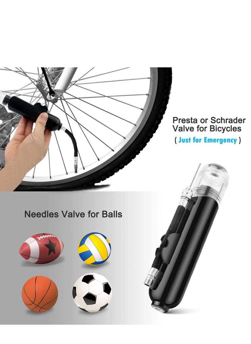 SYOSI - Ball Pump, Dual Action Inflate Air Pump with 3 Needles and 2 Nozzles for Soccer Ball, Basketball, Volleyball, Balloons, Bikes - Image 1