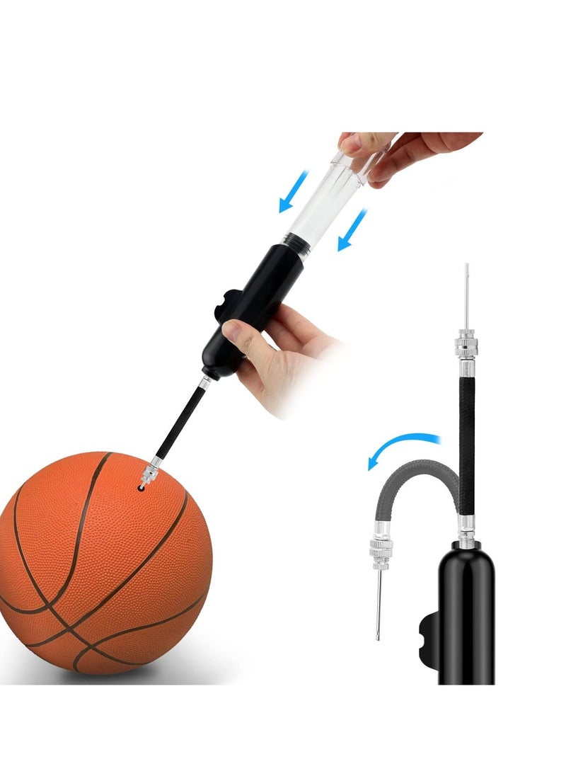 SYOSI Ball Pump, Dual Action Inflate Air Pump with 3 Needles and 2 Nozzles for Soccer Ball, Basketball, Volleyball, Balloons, Bikes  - Image 3
