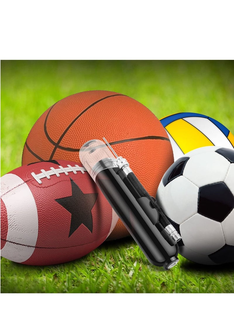 SYOSI Ball Pump, Dual Action Inflate Air Pump with 3 Needles and 2 Nozzles for Soccer Ball, Basketball, Volleyball, Balloons, Bikes  - Image 5