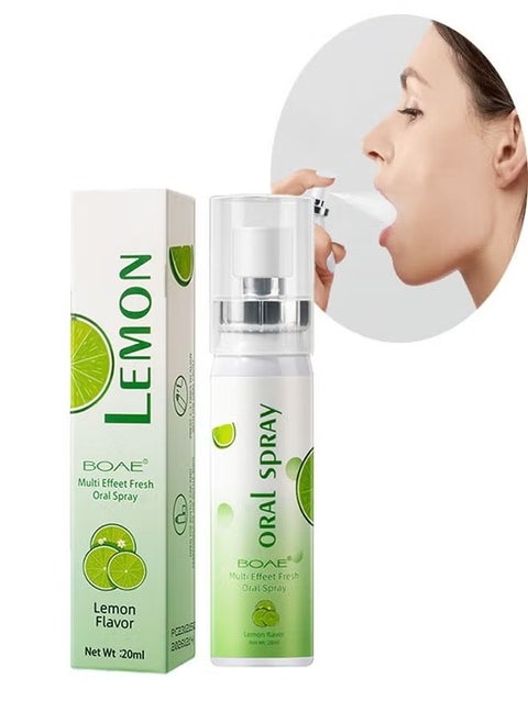 Multi Effeet Fresh Oral Spray 20ml, Bad Breath Treatment for Adults, Lime Flavor Mouth Freshener, Effective Mouth Spray, Breath Freshener Spray, Oral Care Spray, Mouth Healthy Care