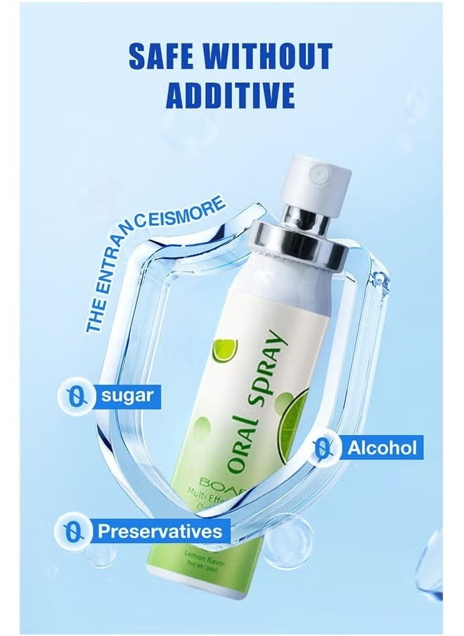 Multi Effeet Fresh Oral Spray 20ml, Bad Breath Treatment for Adults, Lime Flavor Mouth Freshener, Effective Mouth Spray, Breath Freshener Spray, Oral Care Spray, Mouth Healthy Care