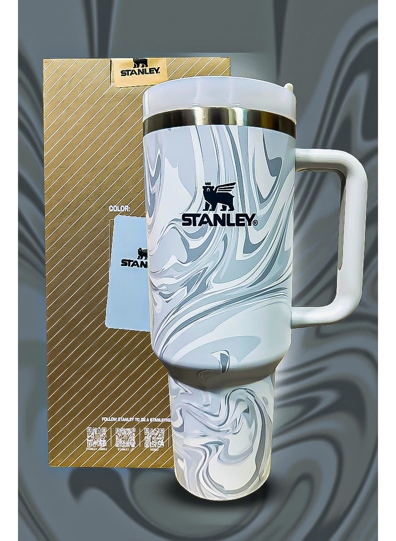 Stanley 40oz Tumbler Stainless Steel Travel Mug with Reusable Straw BPA Free Eco Friendly and Dishwasher Safe Equipped with Leakproof FlowState Lid and Double Wall Insulation Keeps Drinks Hot for 16 Hours and Cold for 24 Hours Slim Base Designed to Fit Car Cup Holders with Rugged Ergonomic Handle for Travel Work and Daily Use - Image 2