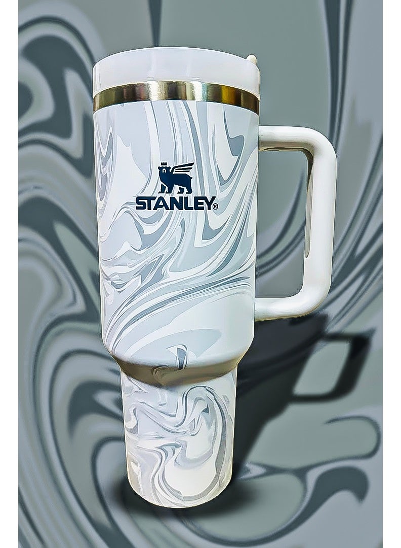 Stanley 40oz Tumbler Stainless Steel Travel Mug with Reusable Straw BPA Free Eco Friendly and Dishwasher Safe Equipped with Leakproof FlowState Lid and Double Wall Insulation Keeps Drinks Hot for 16 Hours and Cold for 24 Hours Slim Base Designed to Fit Car Cup Holders with Rugged Ergonomic Handle for Travel Work and Daily Use - Image 3