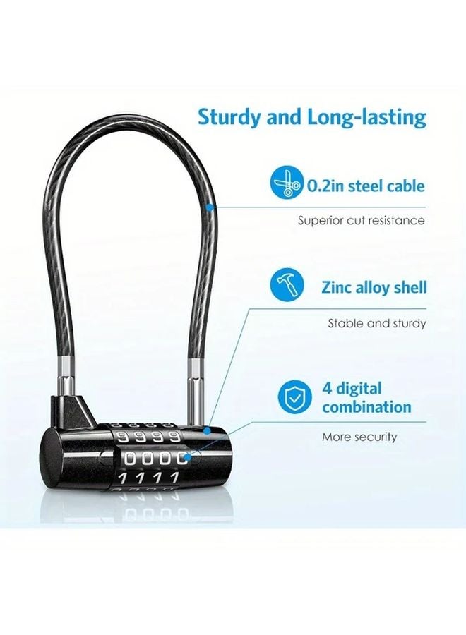 Zinc Alloy 4 Digit Combination Lock Keyless Heavy Duty For Gym Locker Shed - Image 4