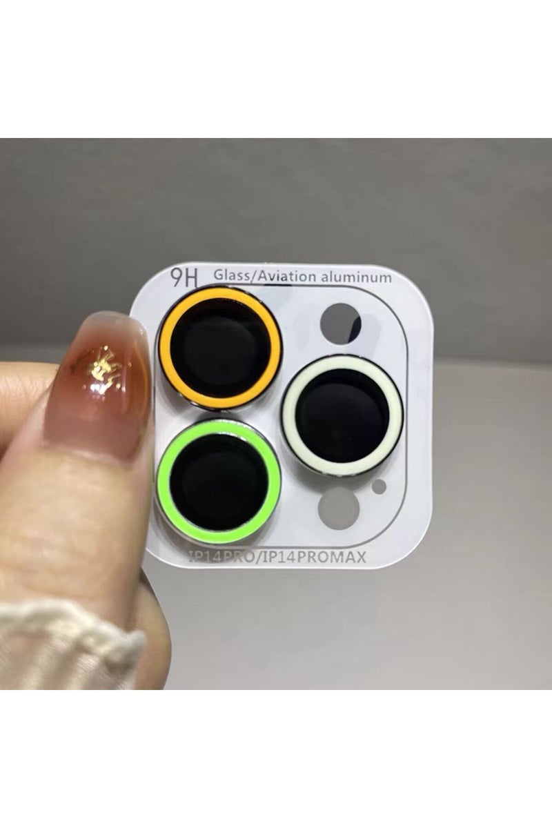 كاميرا مضيئة لهاتف آيفون 12 برو ماكس (3 قطع، أخضر، أصفر، أبيض، 2-3 قطع) لهواتف آيفون 16، 15، 14 برو ماكس بلس، 13، 12 ميني