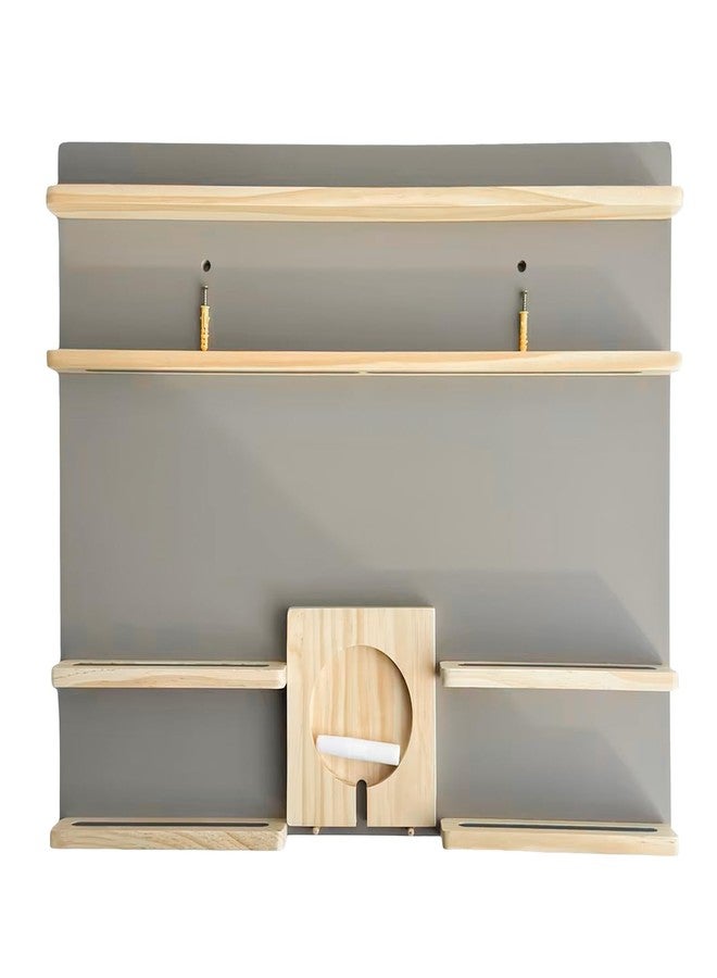 Wanheart Large Tonie Shelf for Toniebox, Tonies Wall Shelf Organizer, Magnetic Wooden Storage Display for Tonies Figures, Kids Room Wall Mounted Toy Storage Shelf (Gray Large Square) - Image 5