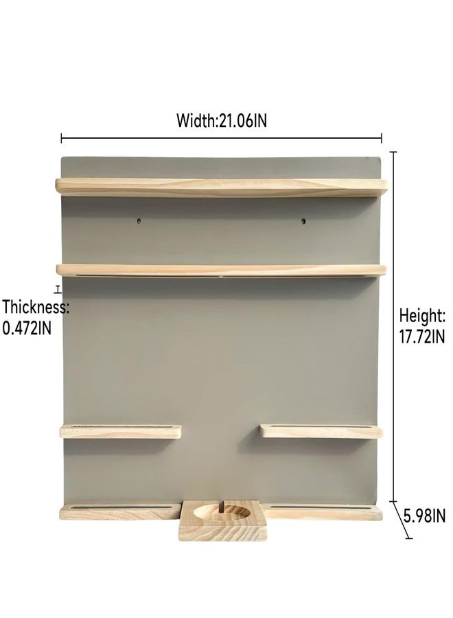Wanheart Large Tonie Shelf for Toniebox, Tonies Wall Shelf Organizer, Magnetic Wooden Storage Display for Tonies Figures, Kids Room Wall Mounted Toy Storage Shelf (Gray Large Square) - Image 3
